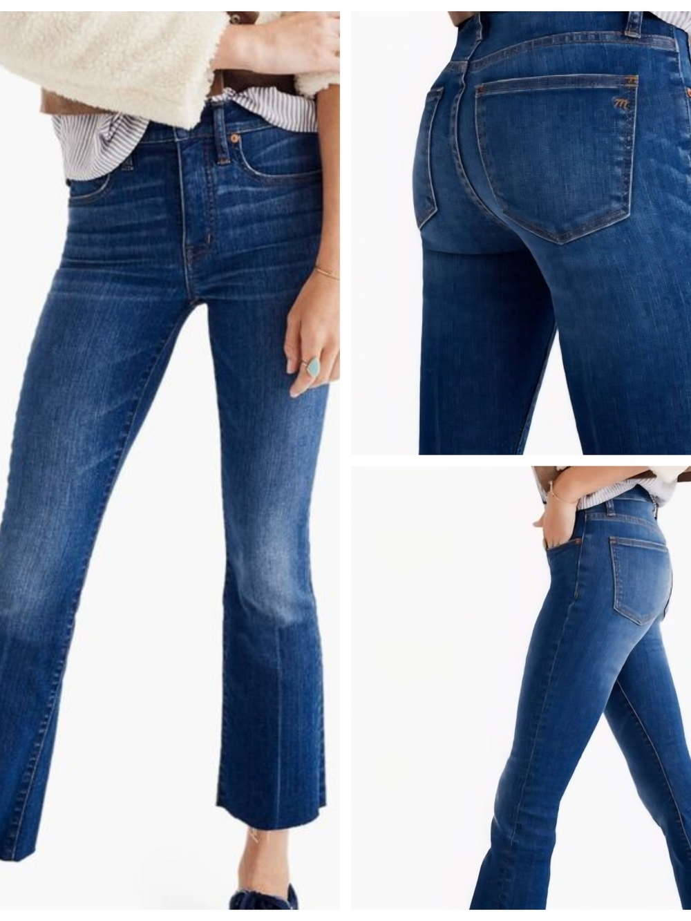 Madewell Dark Blue High-Rise Flare Jeans Wyoming Wash Size 27